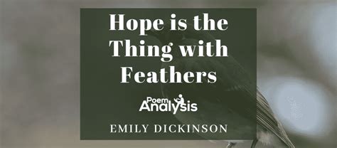 Hope is the Thing with Feathers - Poem Analysis