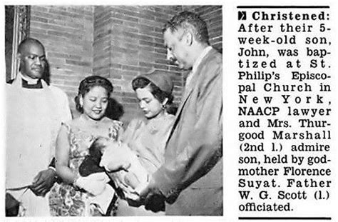 Thurgood Marshall and Wife Have Son Christened in New York - Jet Magazine, August 28, 1958 ...