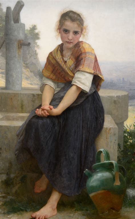 The Broken Pitcher, William-Adolphe Bouguereau | William adolphe bouguereau, Portrait, Oil ...