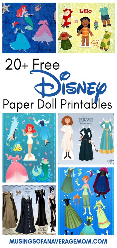 Musings of an Average Mom: Free Printable Disney Dress Up Dolls