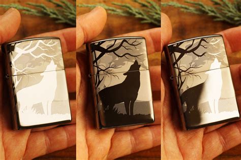 Wolves Official Zippo© Lighter, Engraved Wolf Lighter, Groomsman Lighters with Custom Monogram ...