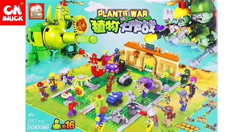 Unoffical LEGO PLANTS VS ZOMBIES SET JX90086 Unofficial LEGO SPEED BUILD - YouTube