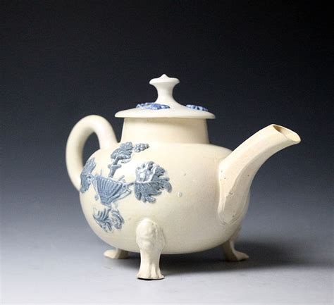 Antique Staffordshire pottery saltglaze teapot circa 1740 - John Howard