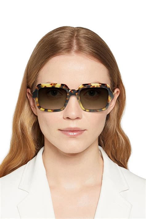 GIVENCHY Rectangle-frame tortoiseshell acetate sunglasses | THE OUTNET