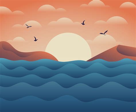 Ocean Drawing Svg