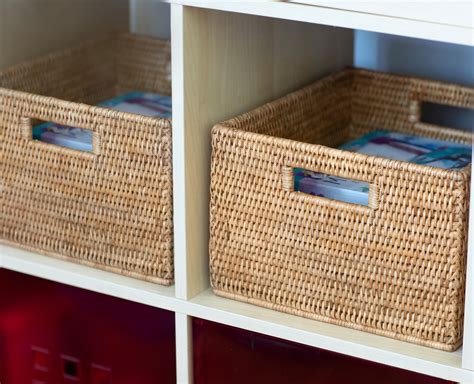 Artifacts Rattan™ Square Storage Basket With Handles - Walmart.com