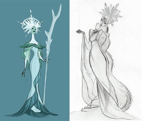 FrozenHeart - Early Frozen concept art of Elsa before she was...