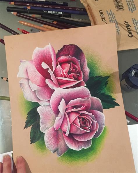 weddinga-z | Roses drawing, Color pencil drawing, Prismacolor art