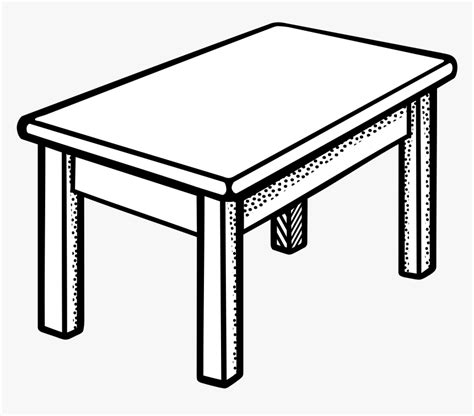 Table Clipart Black And White Png - Table Black And White, Transparent Png , Transparent Png ...