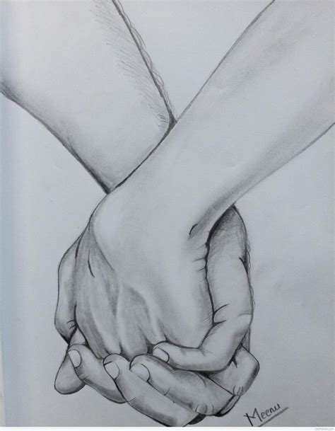 Awesome Pencil Sketch Of Holding Hands - Holding Hands Sketch | Holding ...