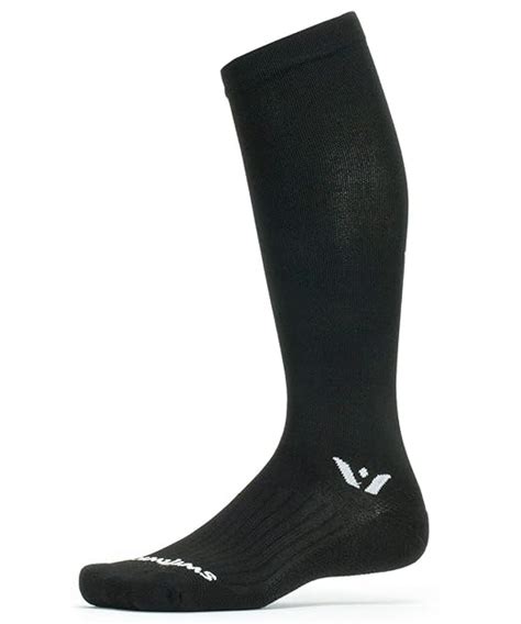 Moisture Wicking Socks Built for Running Contoured Compression Knee High Socks Swiftwick ...