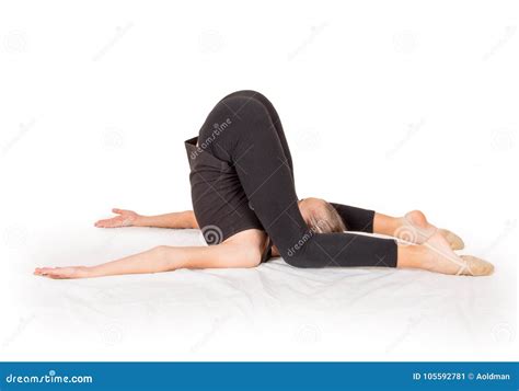 Teenage Girl Practicing Yoga Poses Stock Image - Image of meditating, activity: 105592781