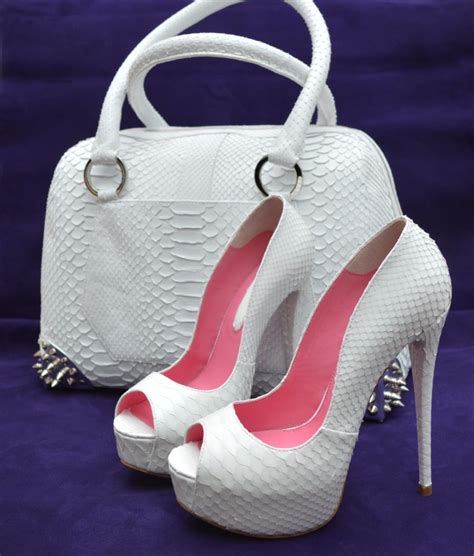 Y.S. White Python Heels – Shoes Post