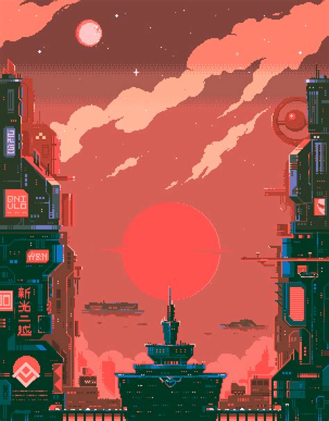 Pixel Art Cityscape