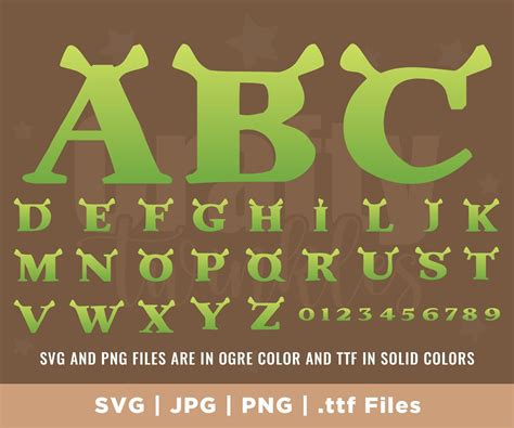 Shrek Font Shrek Monogram Svg Shrek Font TTF Shrek SVG - Etsy Denmark