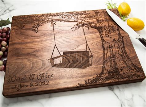 Personalized Cutting Board, Engraved Oak Tree Gift, Personalized ...