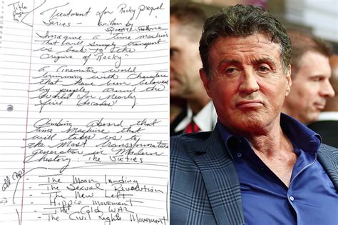 Sylvester Stallone reveals notes for 'Rocky' TV series