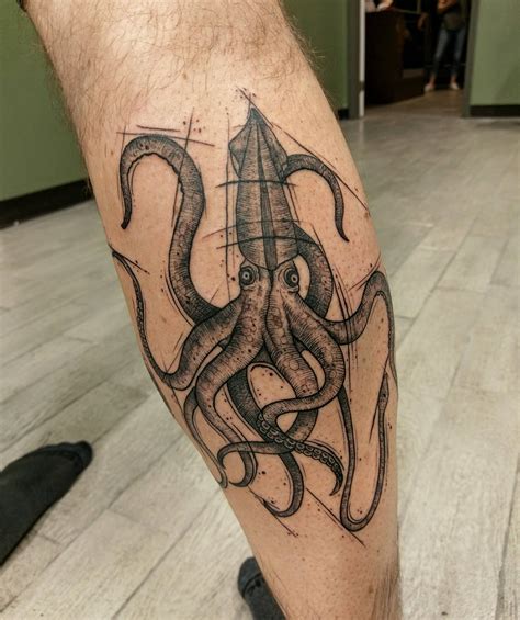 Sketchy squid done by me (Shane Olds) at Studio XIII In Orlando Florida Octopus Tattoo Design ...