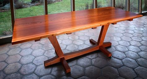 Handmade Salvaged Redwood Slab Dining Table by Thomas Lutz Design | CustomMade.com