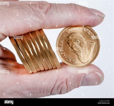 Krugerrand gold coins Stock Photo - Alamy