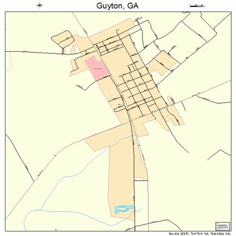 Guyton Georgia Street Map 1335884