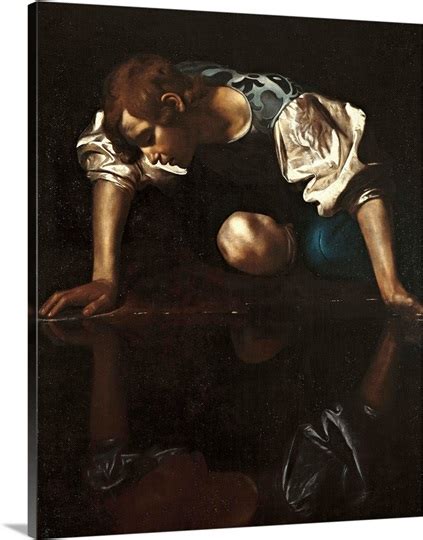 Narcissus, by Caravaggio, 1599-1600. Palazzo Barberini. Rome, Italy Photo Canvas Print | Great ...