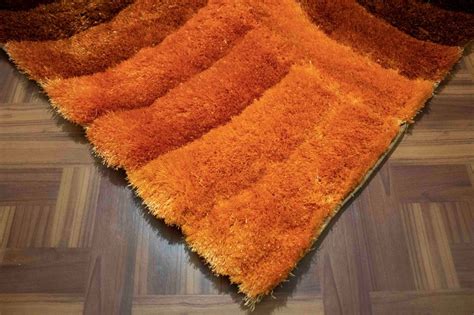 Orange Brown 8'x10' 3d Rug Soft Shag Shaggy Carved | Etsy