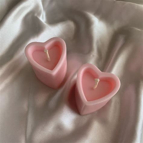 Poppylin | Pink candles, Heart shaped candles, Light pink candles