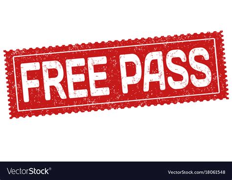 Free pass sign or stamp Royalty Free Vector Image