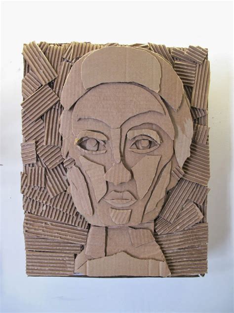 The Visual Arts at Germantown Academy: Cardboard Relief Portraits ...