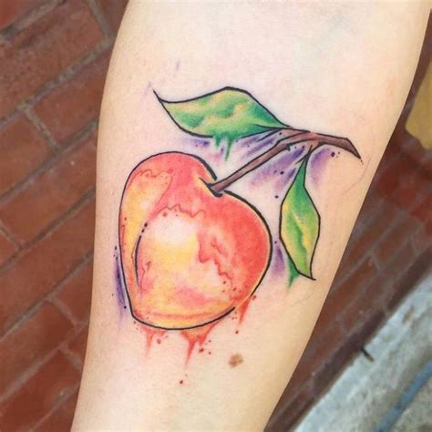 16+ Peach Tattoo Designs, Ideas | Peach tattoo, Color tattoo, Tattoos