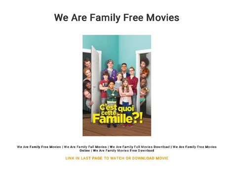 We Are Family Free Movies