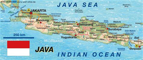 Map of Java (Indonesia) | Java, Travel goals, Jakarta