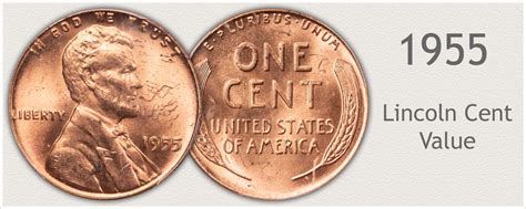 One Cent Collectible Coin 1955 Lincoln Wheat Penny Art & Collectibles Coins & Money ...