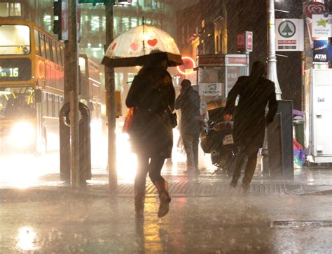 Ireland soaked by 30mm rainfall as weather chiefs warn of flooding and frost amid status yellow ...