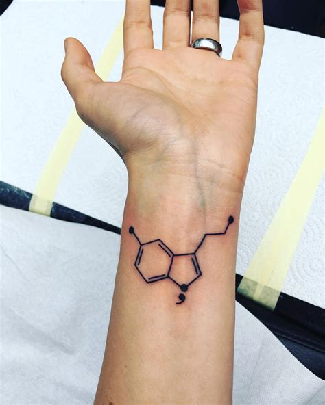 Serotonin Structure Tattoo