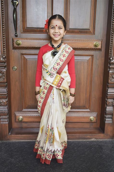 Bihu Dress, Assam dress for kids, Assam tribe dress, Fancy dress for kids,Boro kids saree