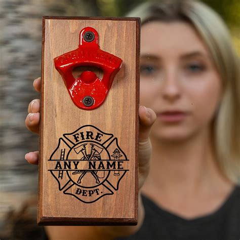 Personalized Firefighter Gift For Firefighter Fireman Gift Wall Mounted Bottle Opener. You will ...
