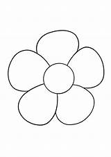 Coloring Pages  Simple Flower For Kids sketch template