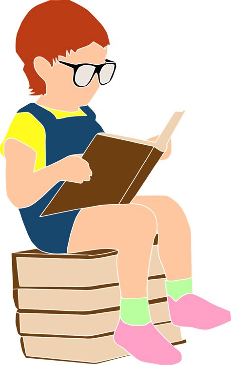 Child Reading Book - Free vector graphic on Pixabay