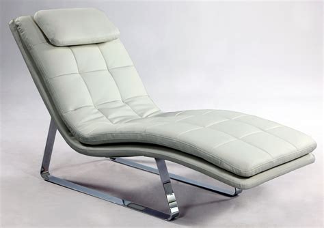 Full Bonded Leather Tufted Chaise Lounge With Chrome Legs in 2020 | White chaise lounge, Tufted ...