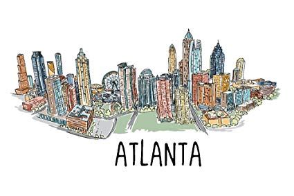 Atlanta Skyline Drawing at PaintingValley.com | Explore collection of ...