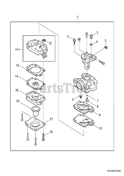 Subaru Robin EH035V2B401 (EH035) - Subaru Robin Engine Carburetor Parts Lookup with Diagrams ...