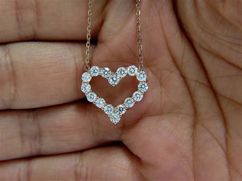 1.52ct natural diamonds heart necklace 14kt rose gold G/VS – Avis Diamond Galleries