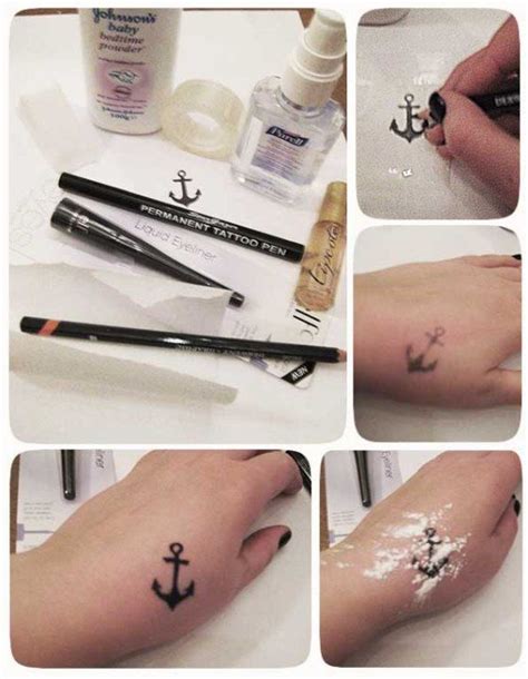 Fake tattoo tilraunir…. | Diy fake tattoo, Diy temporary tattoos, Diy tattoo