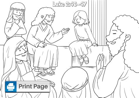 Boy Jesus in the Temple Coloring Pages for Kids – ConnectUS