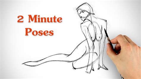 Gesture Drawing Examples - 2 Minute Poses - YouTube