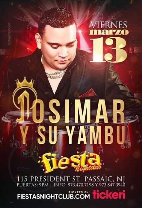 Josimar Y Su Yambu Tickets Boletos at Fiesta Night Club | Passaic, New ...