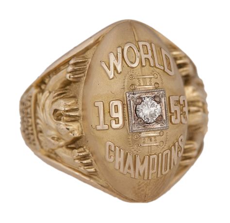 Lot Detail - Rare 1953 Detroit Lions NFL Championship Staff Ring (E.R ...