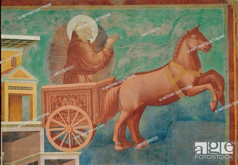 The Vision of the Flaming Chariot, by Giotto, 1297 - 1299, 13th Century ...